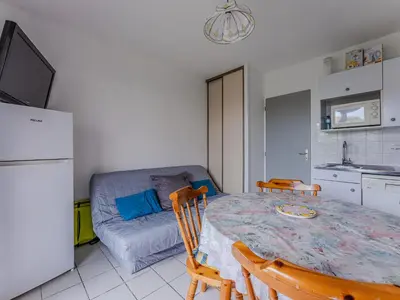 Plan de l'établissement T2 cabine à 250 m de la plage à Biscarrosse avec balcon plein sud et parking - FR-1-521-246