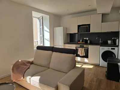 Cuisine ou kitchenette dans l'établissement Casa cosy Lanabat