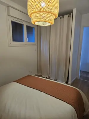 Un ou plusieurs lits dans un hébergement de l'établissement Casa cosy Lanabat