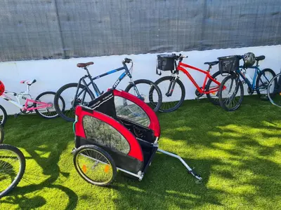 Vélo sur le terrain de l'établissement maison du bonheur ou dans les environs
