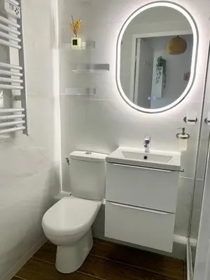 Salle de bains dans l'établissement COSY & SURF : Confort et vue Mer à Seignosse Le Penon