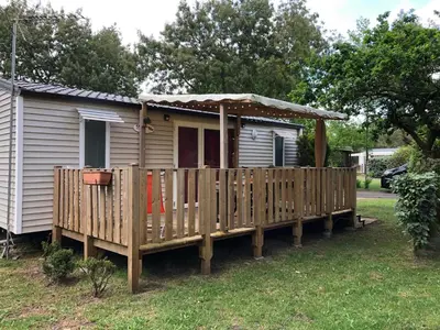 Jardin de l'établissement Mobilhome