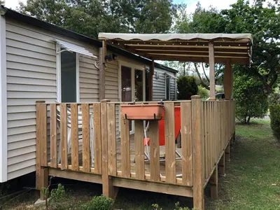 Jardin de l'établissement Mobilhome