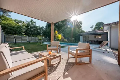 Terrasse ou espace extérieur de l'établissement Maison entre Vignobles et Dune
