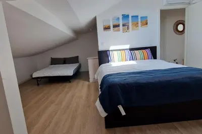 Un ou plusieurs lits dans un hébergement de l'établissement Appartement Villa Trencat