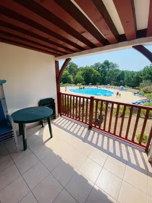 Balcon ou terrasse dans l'établissement Appartement Biscarrosse lac-golf