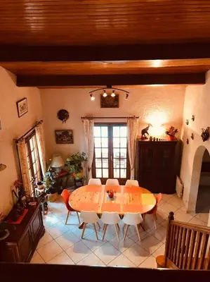 Coin salon dans l'établissement Maison Villa Bassin Arcachon 170m2 avec piscine