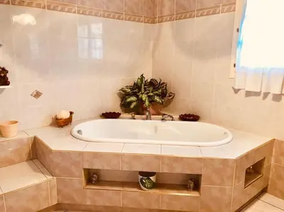 Salle de bains dans l'établissement Maison Villa Bassin Arcachon 170m2 avec piscine