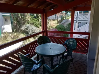 Balcon ou terrasse dans l'établissement Appartement LE DAOUN Dunes, Pins Océan et Golf