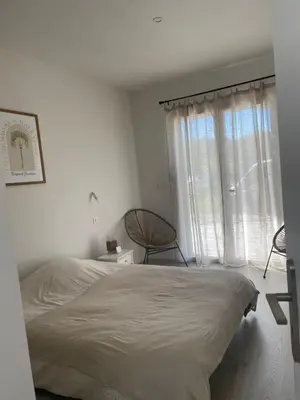 Un ou plusieurs lits dans un hébergement de l'établissement ANGRESSE Villa Chris à 10 min d'HOSSEGOR