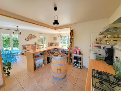 Cuisine ou kitchenette dans l'établissement La Casa de Mymy 3 chambres Messanges