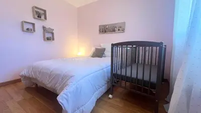 Un ou plusieurs lits dans un hébergement de l'établissement VILLA FANTINI - Maison 3 chambres Centre-Ville