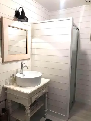 Salle de bains dans l'établissement Appartement en pleine nature