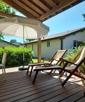 Jardin de l'établissement Cottage prenium tout confort