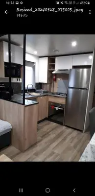 Cuisine ou kitchenette dans l'établissement Vacances contis plage