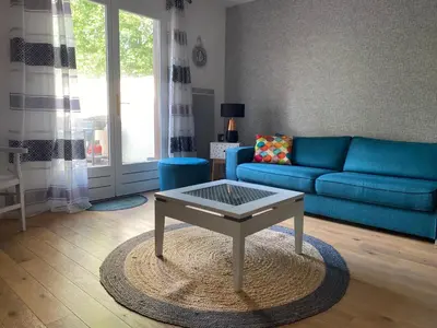Coin salon dans l'établissement Maison Familiale- Bassin Arcachon - Au calme