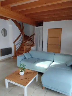 Coin salon dans l'établissement Maison au coeur de Capbreton