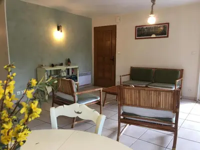 Coin salon dans l'établissement Villa landaise