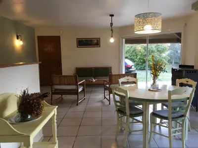 Coin salon dans l'établissement Villa landaise