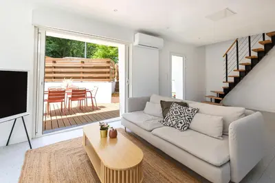 Coin salon dans l'établissement Villa Alma