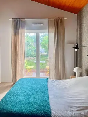 Un ou plusieurs lits dans un hébergement de l'établissement T2 cosy proche golf et plage