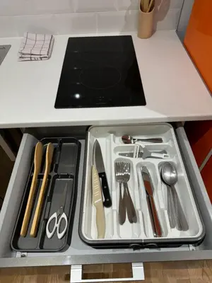 Cuisine ou kitchenette dans l'établissement Jungle Room, centre ville Dax
