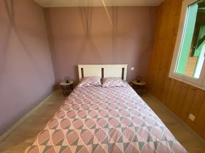 Un ou plusieurs lits dans un hébergement de l'établissement Villa landaise à 9km de l'Océan