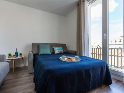 Un ou plusieurs lits dans un hébergement de l'établissement Apartment Cap Océan-18 by Interhome