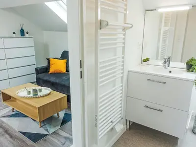 Coin salon dans l'établissement Studio Cap Océan-17 by Interhome