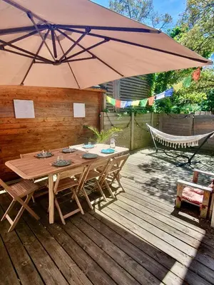 Terrasse ou espace extérieur de l'établissement Maison de famille à 300m de la plage