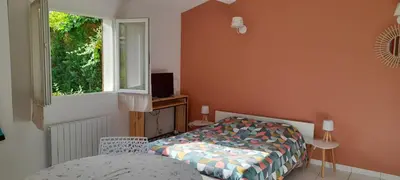 Un ou plusieurs lits dans un hébergement de l'établissement sur le Bassin d'Arcachon charmant studio de 28m2