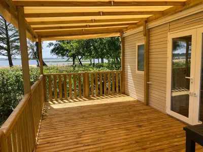 Balcon ou terrasse dans l'établissement Mobil-home