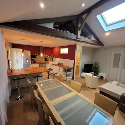 Cuisine ou kitchenette dans l'établissement le cocon discret