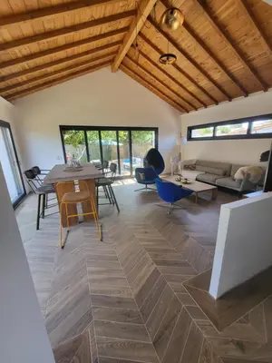Coin salon dans l'établissement Maison familiale
