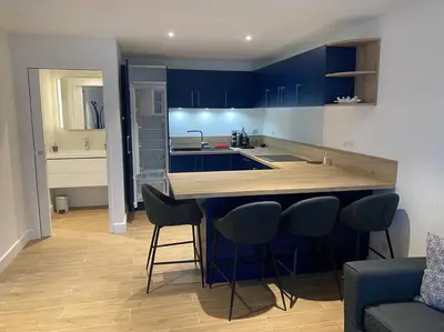 Cuisine ou kitchenette dans l'établissement Appartement T2 Pyla-sur-mer