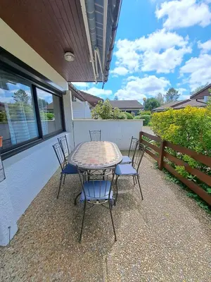 Balcon ou terrasse dans l'établissement Cottage au cœur des Landes