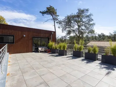 Jardin de l'établissement Villa avec Piscine Chauffée à 200m du Lac d'Hossegor - FR-1-791-6