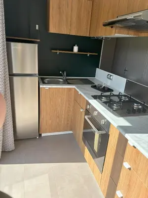 Cuisine ou kitchenette dans l'établissement Mobilhome 8 personnes au bord de l'Océan