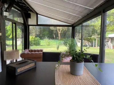 Jardin de l'établissement Chalet proche océan