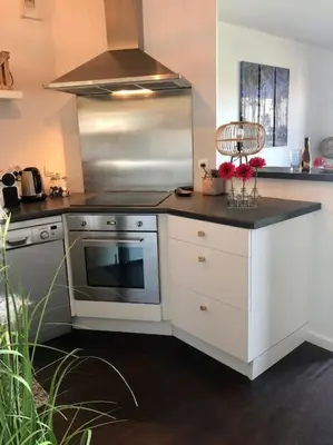 Cuisine ou kitchenette dans l'établissement T3 duplex Port de La Teste Bassin d Arcachon