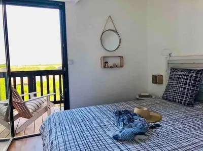 Un ou plusieurs lits dans un hébergement de l'établissement T3 duplex Port de La Teste Bassin d Arcachon