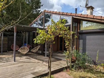 Jardin de l'établissement Biscarrosse Lac Charmante Maison en bois 9 couchages proche lac