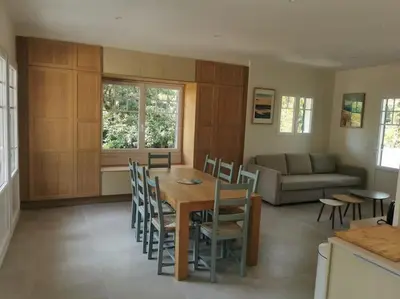Coin salon dans l'établissement Maison Alisan - Dune du Pilat