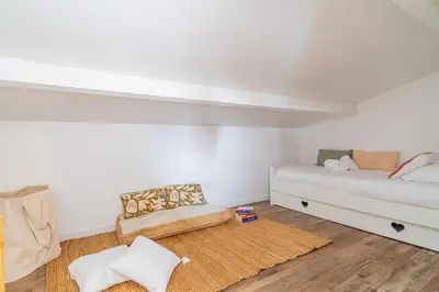 Un ou plusieurs lits dans un hébergement de l'établissement Ecrin Marin - apt terrasse bassin darcachon