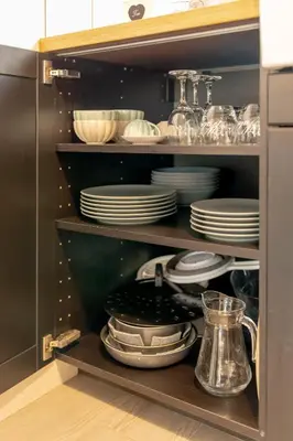 Cuisine ou kitchenette dans l'établissement Charmant gîte cosy et romantique à Sanguinet