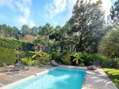 Plan de l'établissement Villa avec piscine chauffée, jardin exotique, au calme proche plages et commerces, Capbreton - FR-1-791-17