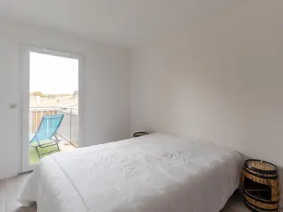 Un ou plusieurs lits dans un hébergement de l'établissement Appartement 4 pers. centre Mimizan, neuf avec parking - FR-1-50-143