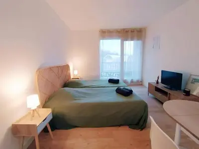 Un ou plusieurs lits dans un hébergement de l'établissement Location à Dax - résidence thermale Borda