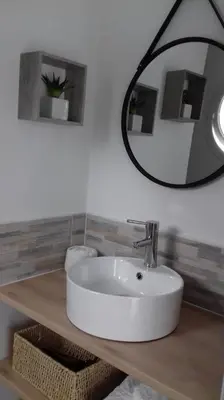 Salle de bains dans l'établissement Charmant studio indépendant Saubusse