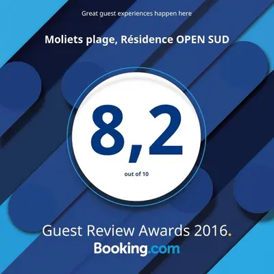 Certificat, récompense, panneau ou autre document affiché dans l'établissement Moliets plage, Résidence OPEN SUD